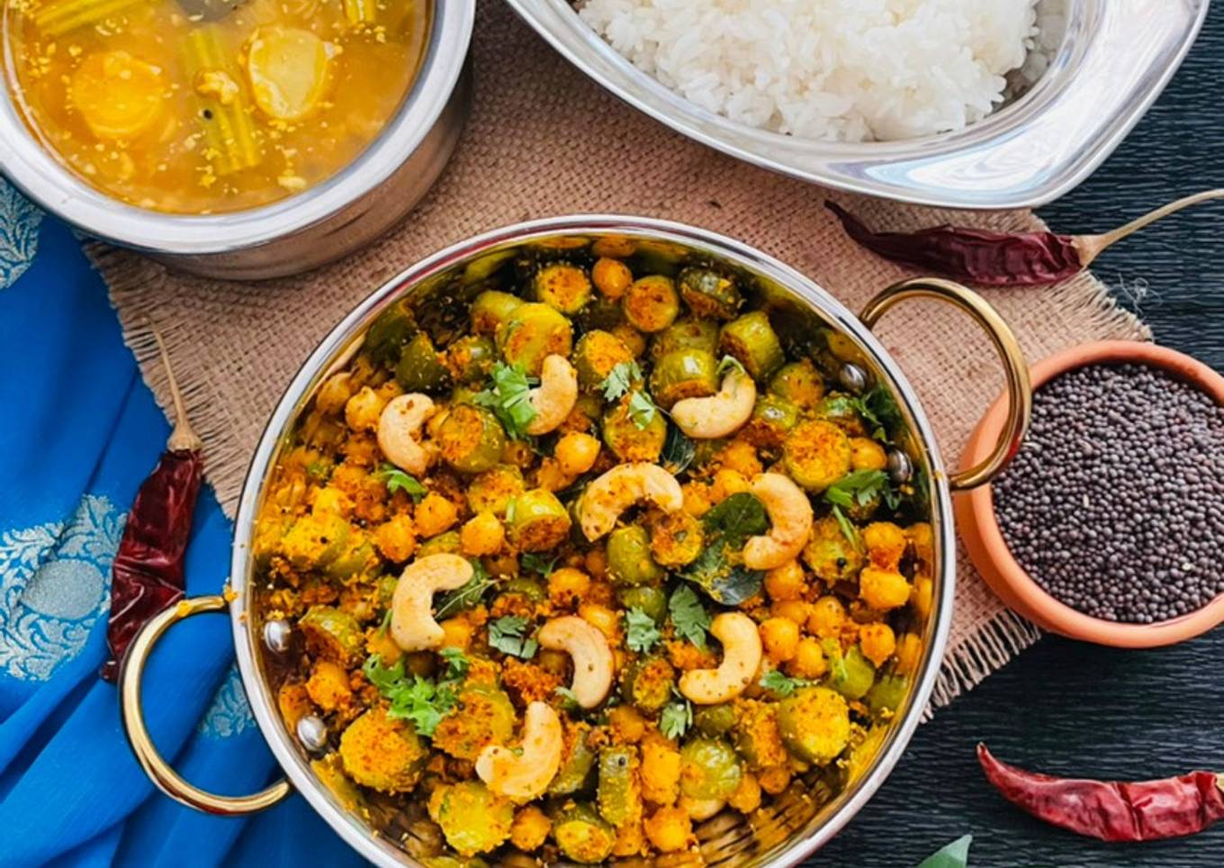 Thondekai Kabuli Chana Palya | Parwal Chole Stir Fry