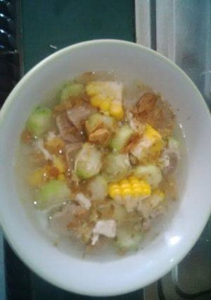 Foto resep Bihun siram soup gambas (oyong)