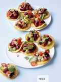 Tostadas haricots rouges, avocat,coriandre