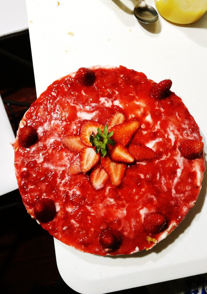 Una foto de Cheesecake de frutilla