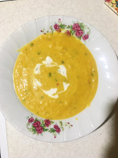 عکسی از دستور سوپ کدو حلوایی🤤