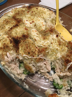 A picture of Chicken Broccoli Rice Alfredo Bake.