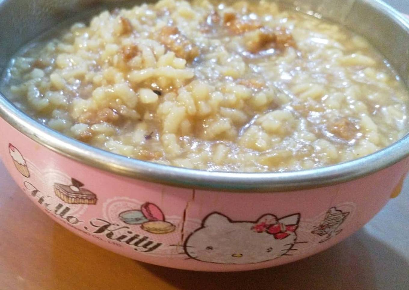 Bubur daging kecap simple