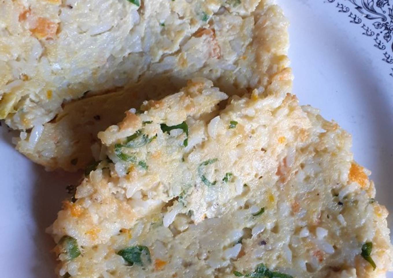 Resep Mpasi 9bln keatas : omelet nasi Anti Gagal