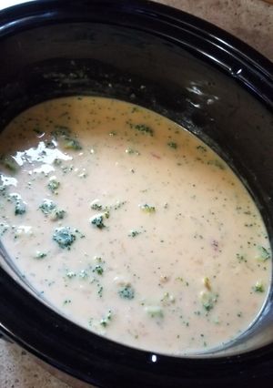 A picture of Fiesta Nacho Cheesy Broccoli Soup.
