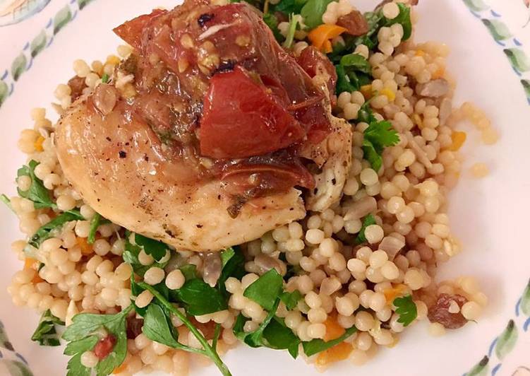 Easiest Way to Prepare Quick Vitality Israeli Couscous Chicken