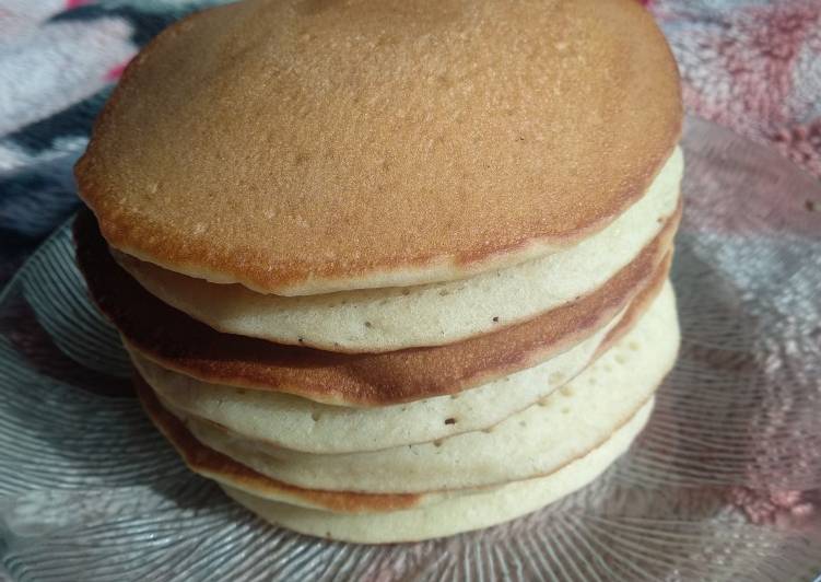 Cara bikin Pancake Eggless and No Milk plus No Mixer  yang Sedap