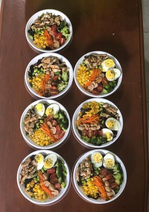 Foto resep Chicken caesar salad (pengganti nasi)