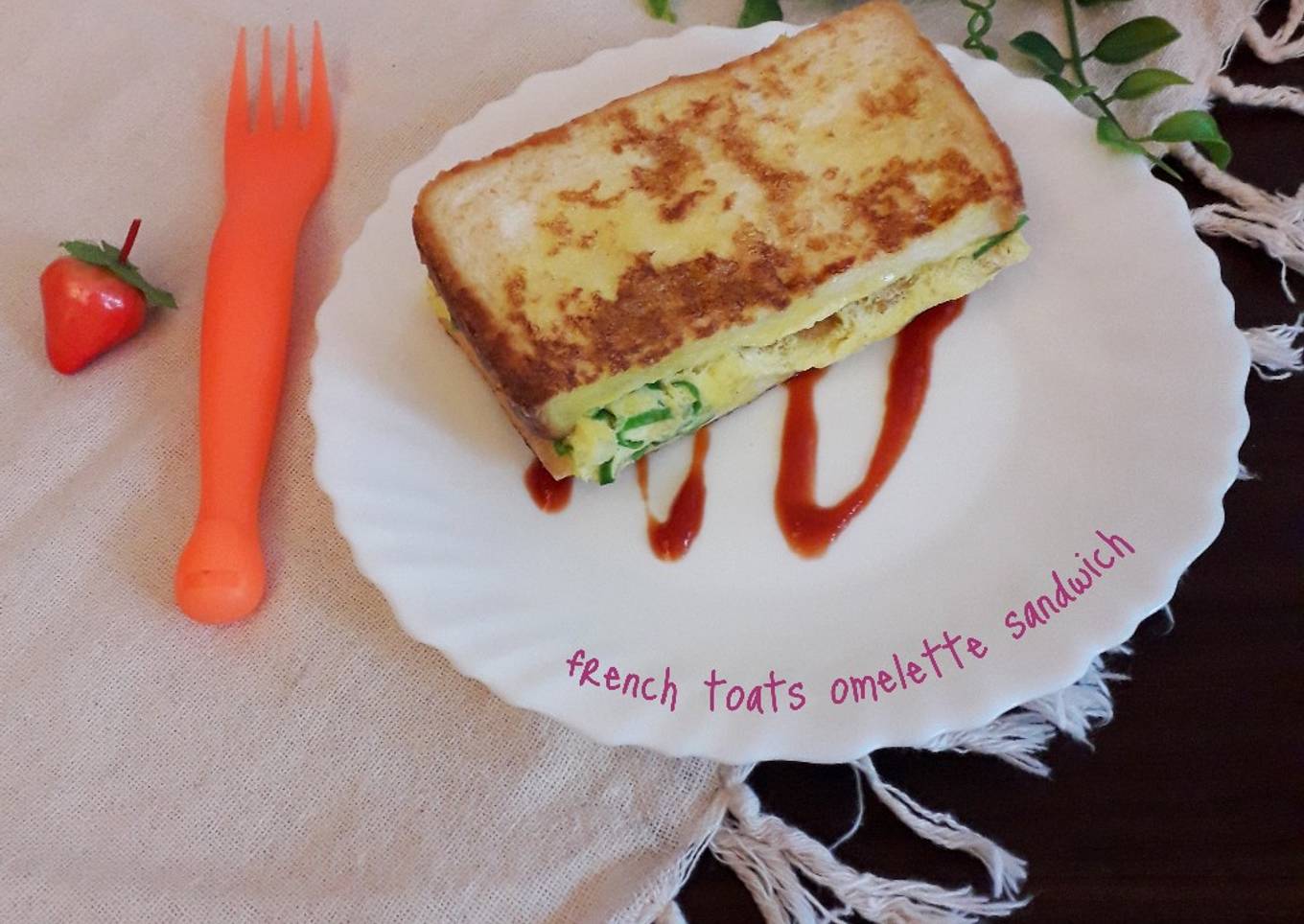 French toats omelette sandwich