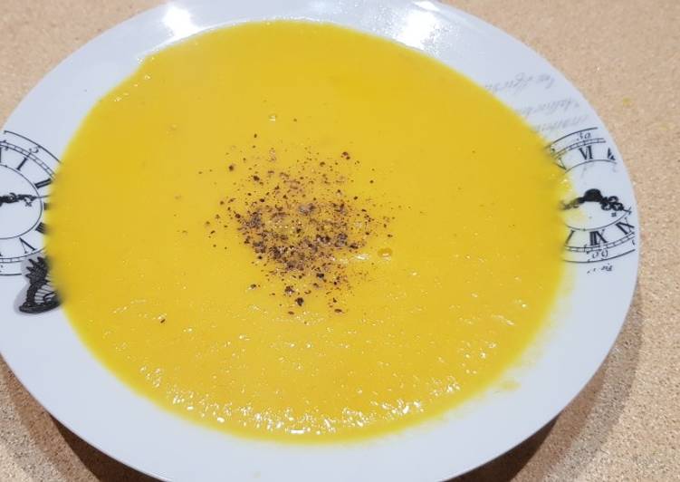 Crema de calabaza bubango y zanahoria en Thermomix