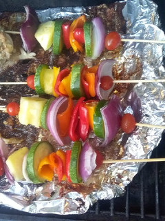 A picture of Sweet Vegetable Shish Kabobs.