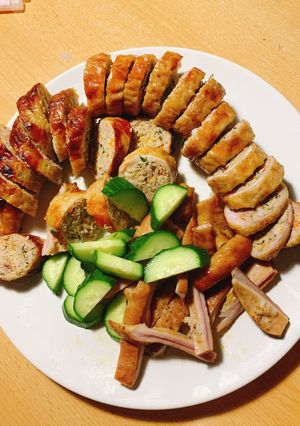 Hình của món Dồi sụn nhồi khấu duôi.
