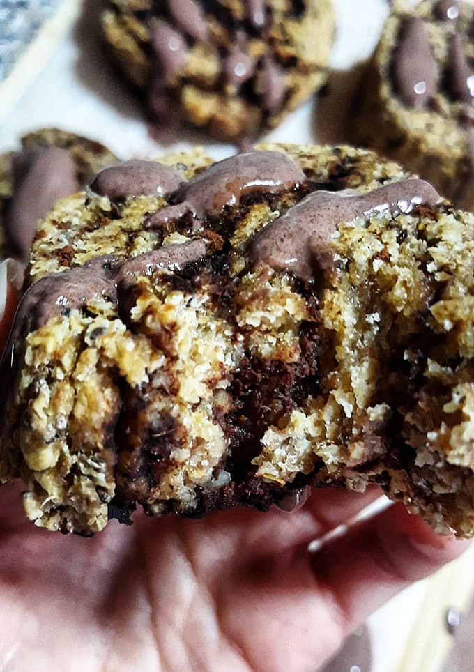 Una foto de 🌱CARACOLAS DE AVENA Y CREMA DE CACAO SALUDABLE🌱