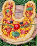 Nyuszi pizza (vegán)🌷🐇🐣
