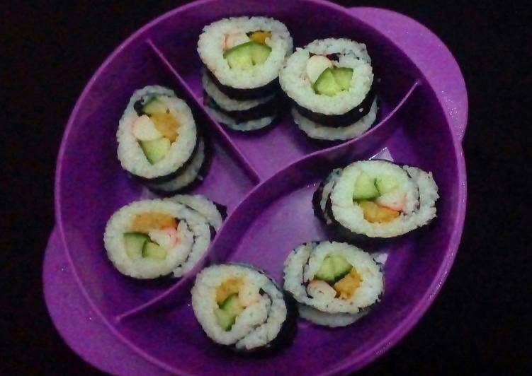 Recipe of Super Quick Homemade Sushi Periment with chicken Nugget and Crabstick