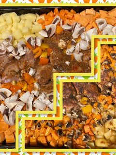 Mézes-mustáros csirkecomb... zöldségekkel körülölelve 😋 recept fotója