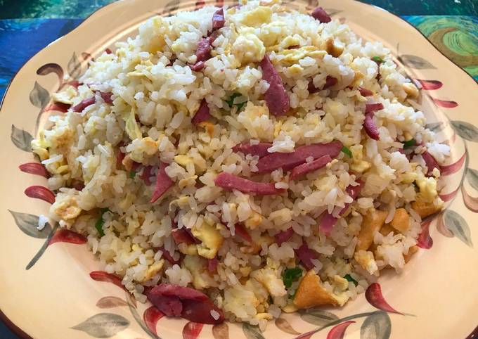 Simple Way to Prepare Super Quick Homemade Kids Favorite- Hot Dog Fried Rice