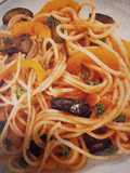 Auberginen - Spaghetti
