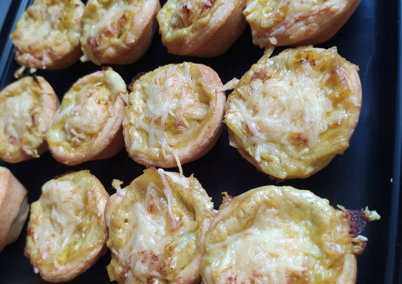 Mini tartelettes poireaux/curry🤩