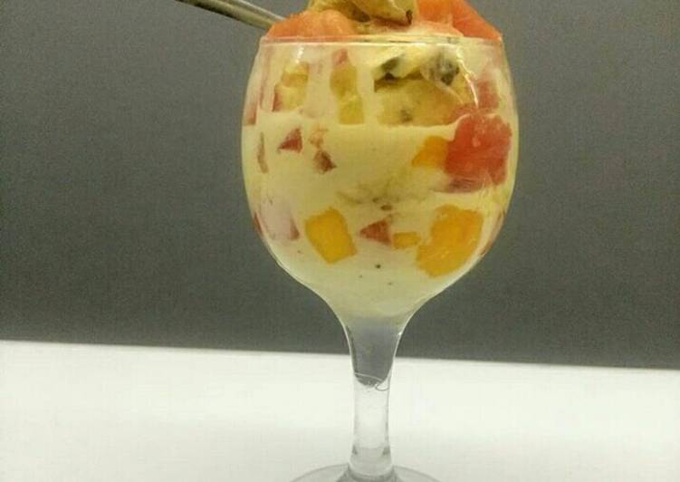 Simple Way to Prepare Speedy Mixed Fruit Custard