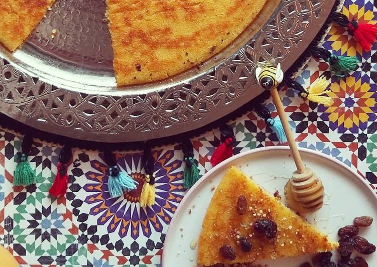 Comment Faire Des Galette Marocaine à la polenta et noix de coco🔅HARCHA🔅🍯🇲🇦☕