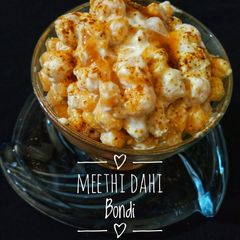 Meethi dahi Boondi A picture of Meethi dahi Boondi.