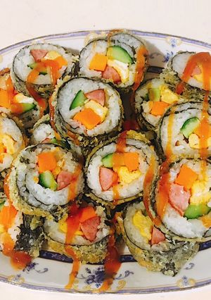 Hình của món Kimbap chiên.