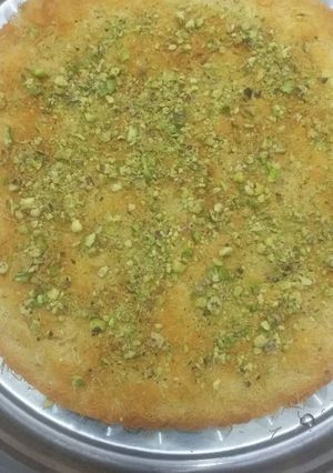 صورة لوصفة كنافة بالقشطه والحليب المكثف