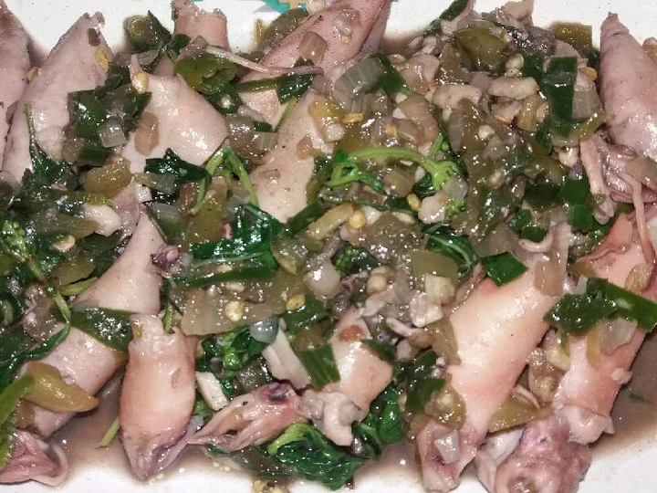 Cara Mudah Membuat Resep Cumi cabe ijo kemangi yang Bisa Manjain Lidah Anti Ribet, Lezat