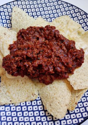 Una foto de Nachos con Carne Picada (Beef Nachos)