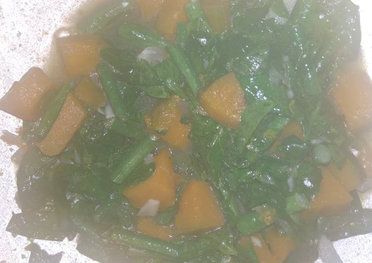 Resep Cah labu kuning,katu,kacang panjang, Enak