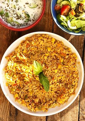 صورة لوصفة رز بالدجاج والخضار