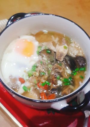 รูปของ ข้าวต้มหมูสับ เห็ดหอม ไข่ลวก