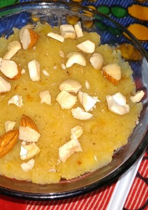 A picture of Moong dal halwa.