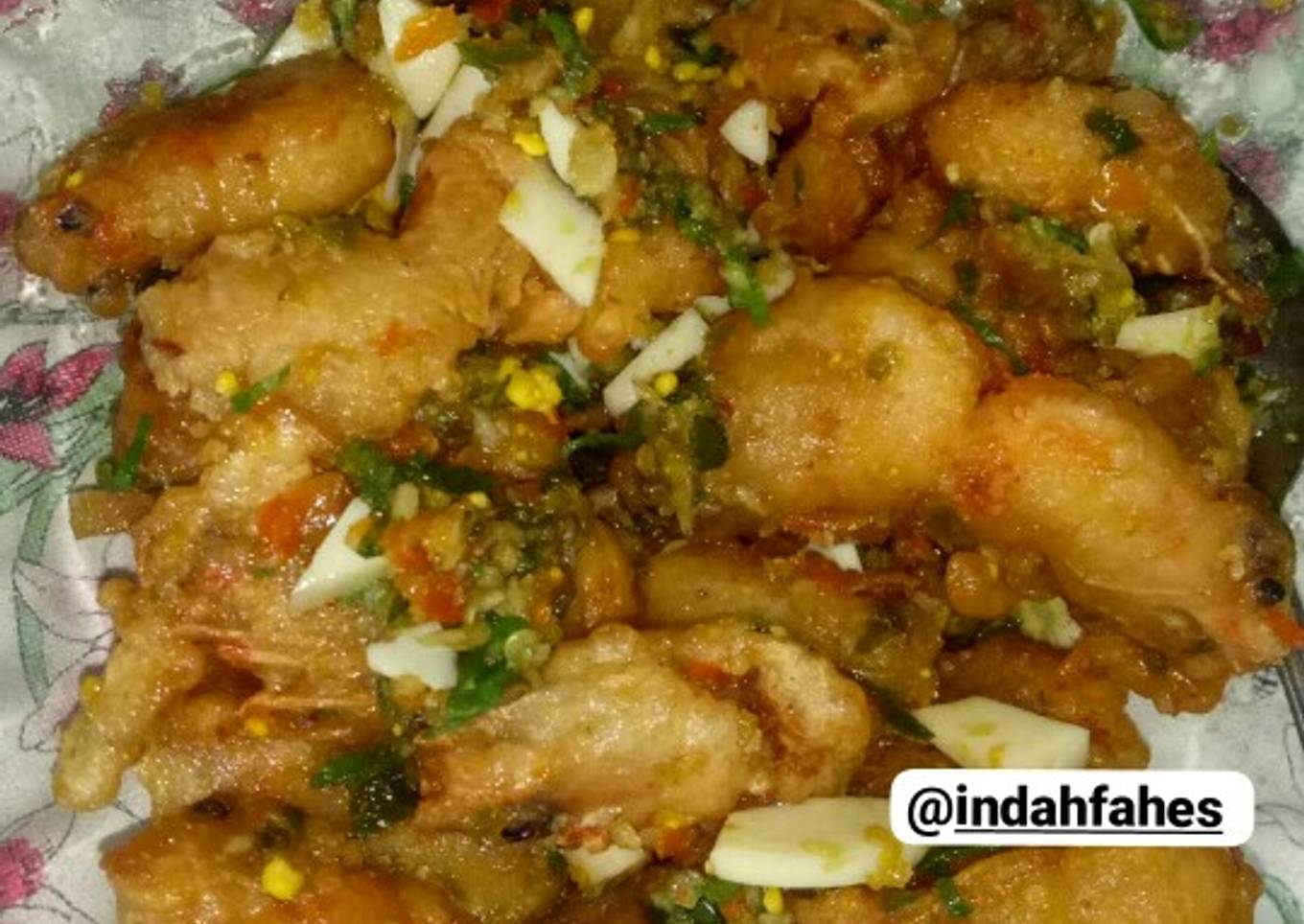 Udang telur ala cabe garam