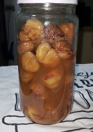 Una foto de Castañas en almíbar con miel
