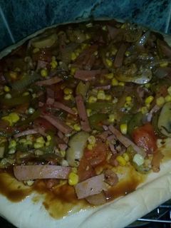 صورة لوصفة بيتزا باربكيو صوص