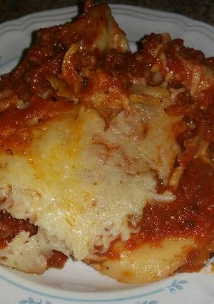 A picture of Lazy Crockpot Lasagna.
