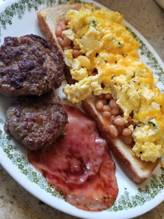 A picture of "Beans on Toast" Breakfast.