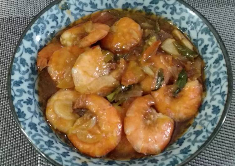 Recipe: Delicious Udang Saos Padang