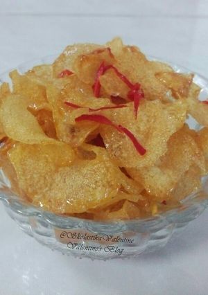Foto resep Keripik Kentang Karamel Pedas Manis