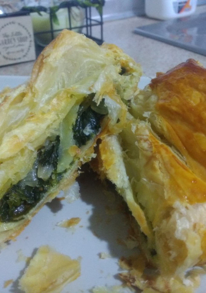 Una foto de Hojaldre de espinacas y queso