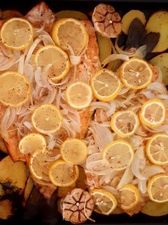 Una foto de Truchas al horno