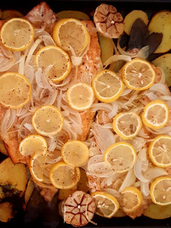 Una foto de Truchas al horno