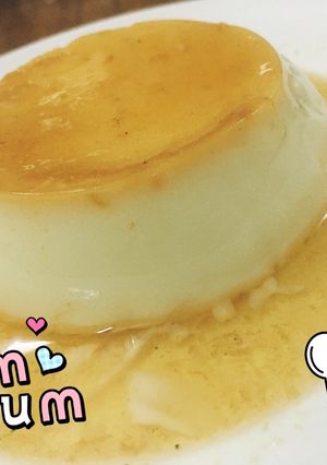 Hình của món Bánh flan núng nính.