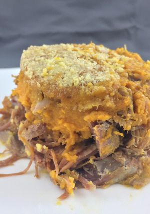 A picture of Duck and Sweet Potato Parmentier.
