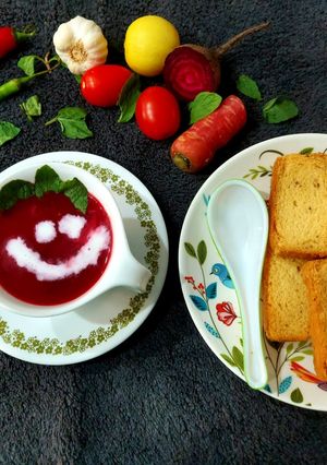A picture of Red Velvet Soup.