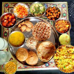 A picture of Rajasthani Thali.