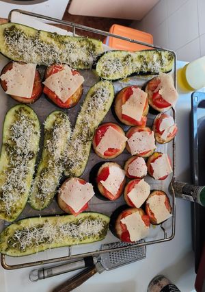 Una foto de Verdura al horno con queso