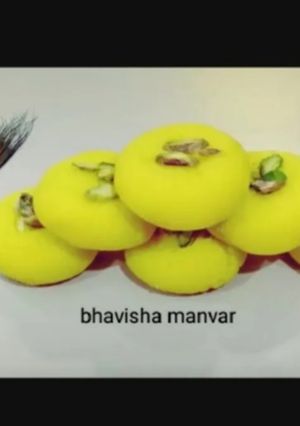 A picture of Saffron peda.